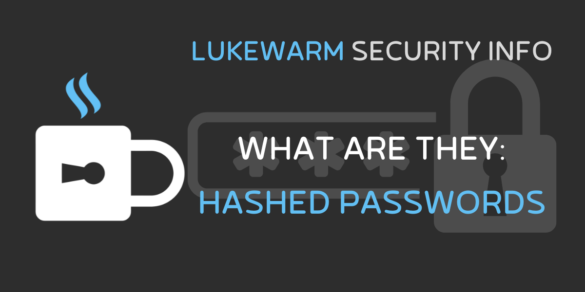 What are they: Hashed Passwords?
